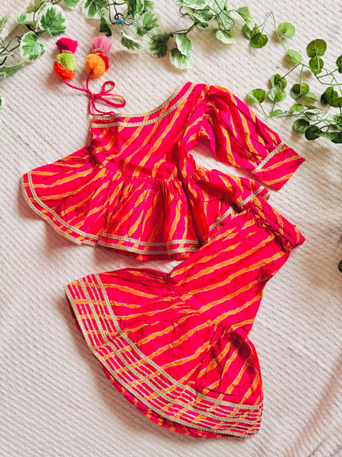 One Shoulder Peplum Dress — Pink