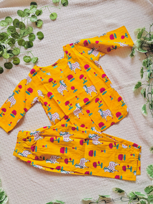 Pichwai Cord Set — Yellow