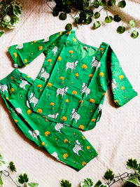 Pichwai Cord Set — Emerald Green 1